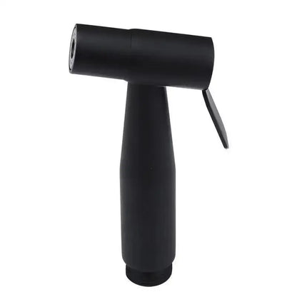 Black matte-finish spray nozzle with lever on the side for modern stainless steel decorbites bidet washbasin mixer set