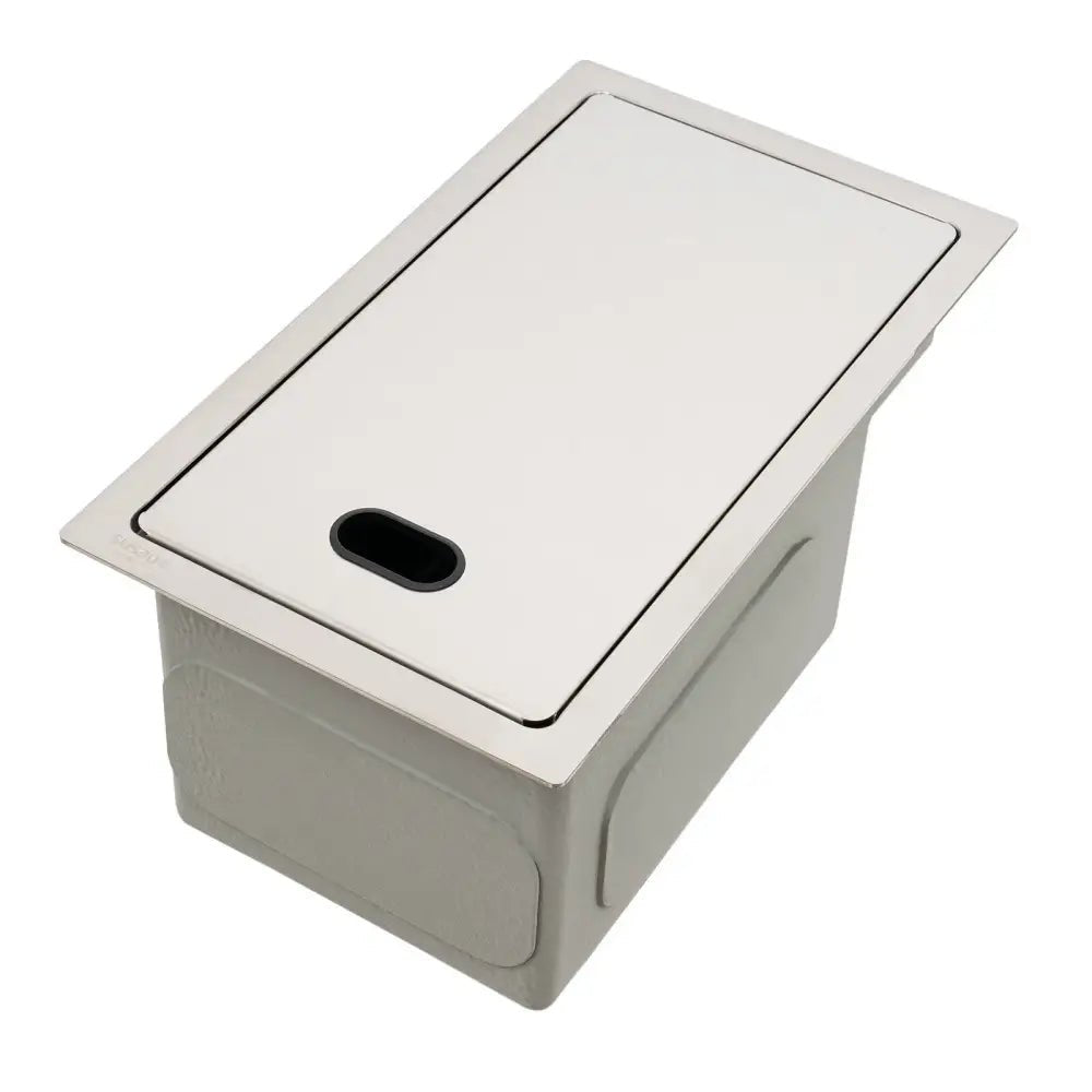 Modern stainless steel single bowl hidden kitchen sink with faucet - Decorbites