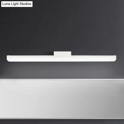 Minimalist white led wall light with sleek rectangular design in modern style for bedroom linear sconce lighting