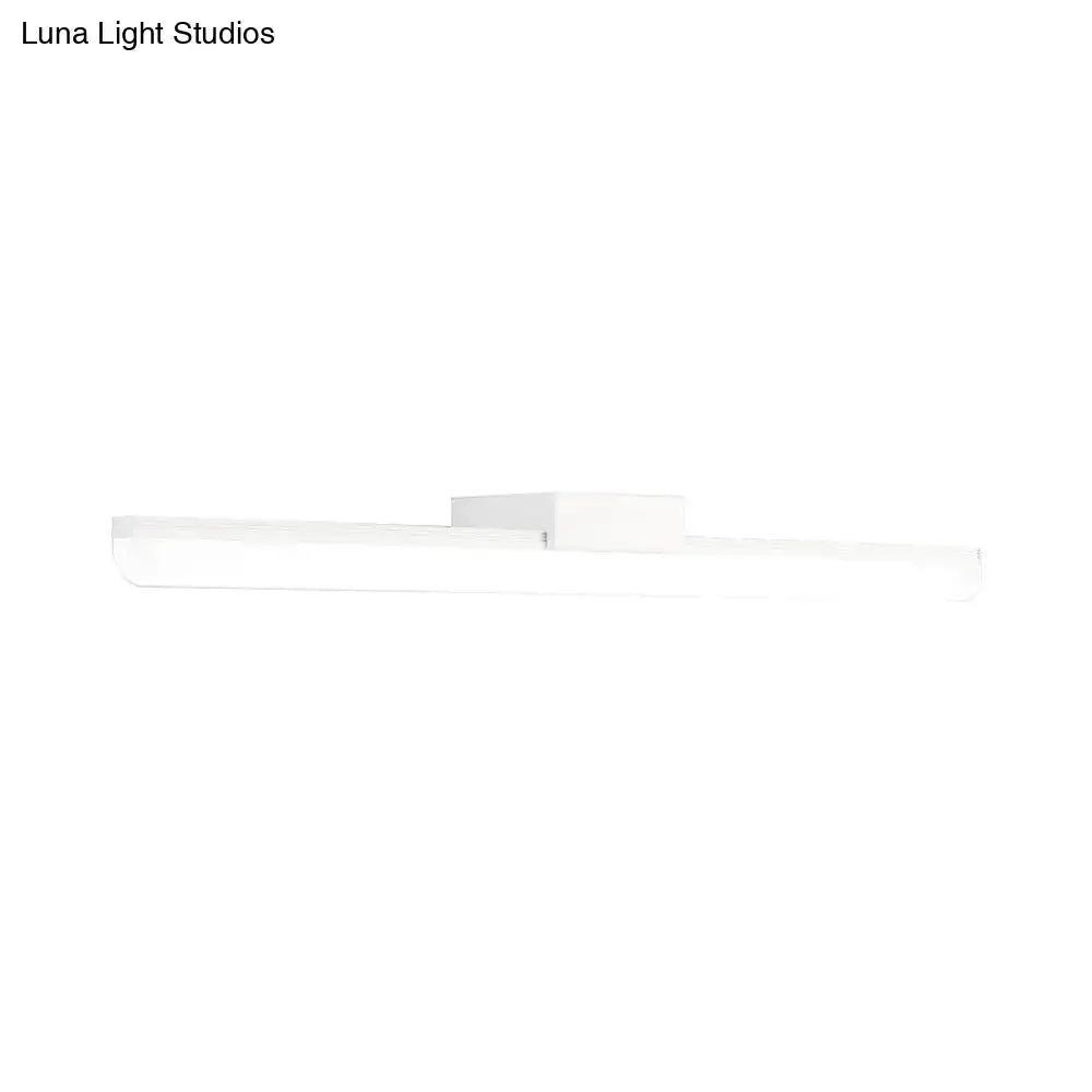 Modern style white led wall light with a sleek minimalist rectangular design for bedroom use