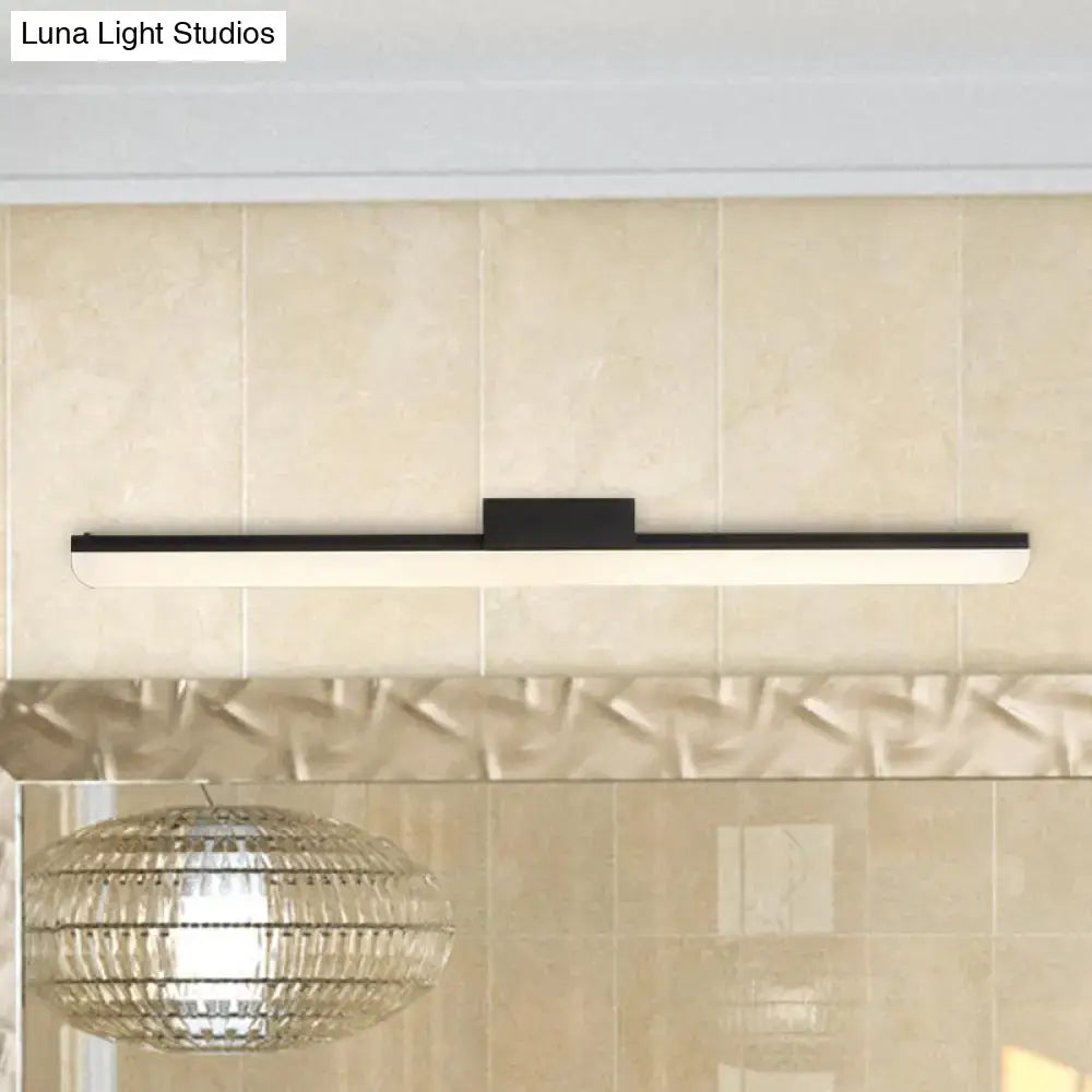 Modern style black and white led wall light with sleek minimalist design emitting bright white light for bedroom use