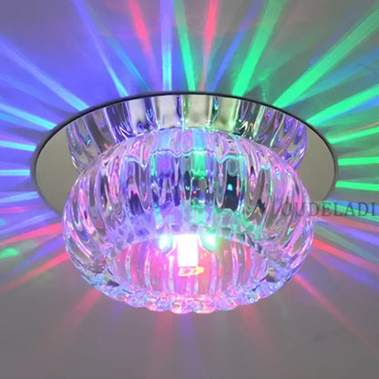 Modern sunburst crystal led flush mount ceiling light with faceted clear glass and colorful led lighting for living room decorbites crystal led ceiling light