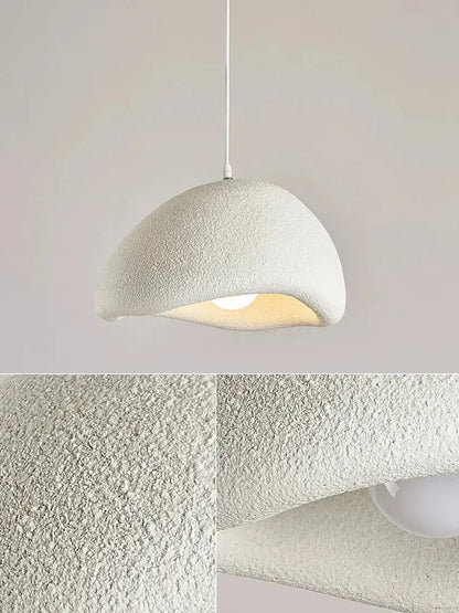 A modern decorbites cream cloud chandelier pendant light with a textured matte finish and curved dome shape for dining room