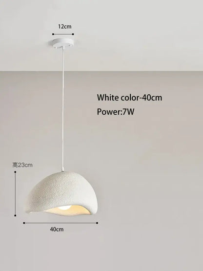 White textured decorbites cream cloud chandelier pendant light with 40cm diameter and modern design for dining room decor