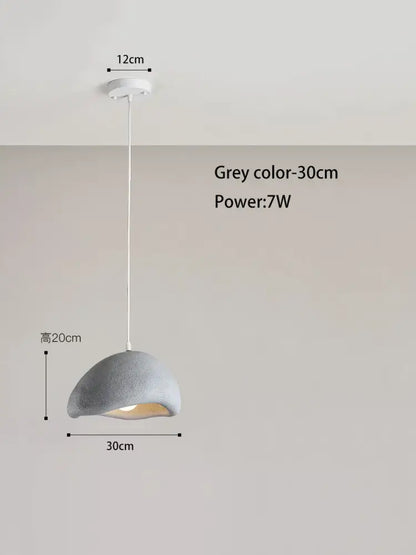 Modern grey pendant light with textured dome shade and white cord for decorbites cream cloud chandelier dining room decor