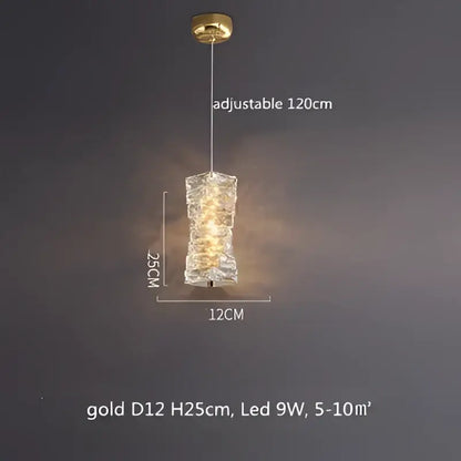Gold pendant light with textured glass body and adjustable 120cm length perfect for modern dining room decorbites crystal led