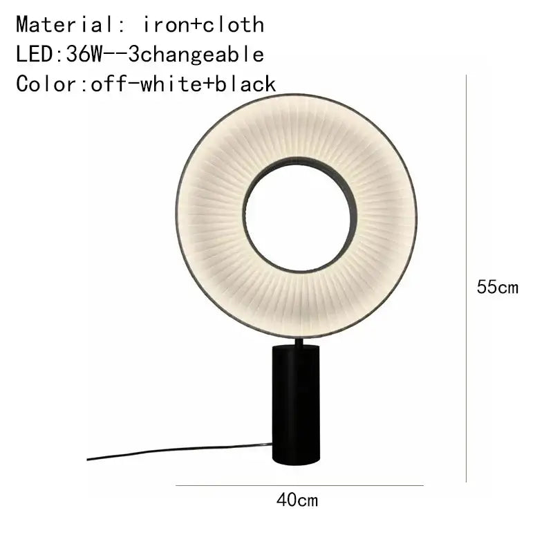 Modern dix heures round fabric pendant light with a black iron base and off-white pleated cloth shade emitting soft light