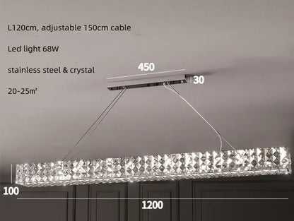 Modern three tiered decorbites crystal led chandelier with stainless steel frame and sparkling crystal accents for living room