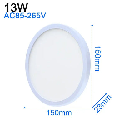 Modern ultra thin white led ceiling light with 23mm frame and 150mm diameter ideal for living room decorbites led ceiling