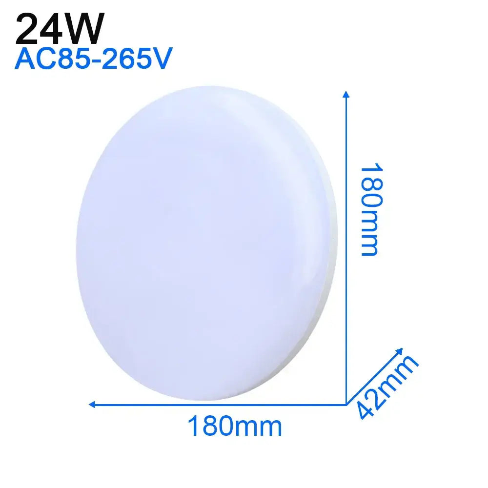Modern ultra thin white decorbites led ceiling light with smooth diffuser 180mm diameter for living room decor