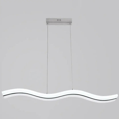 DecorBites sleek acrylic led pendant light fixture with white diffuser and chrome hardware for chic dining ambiance