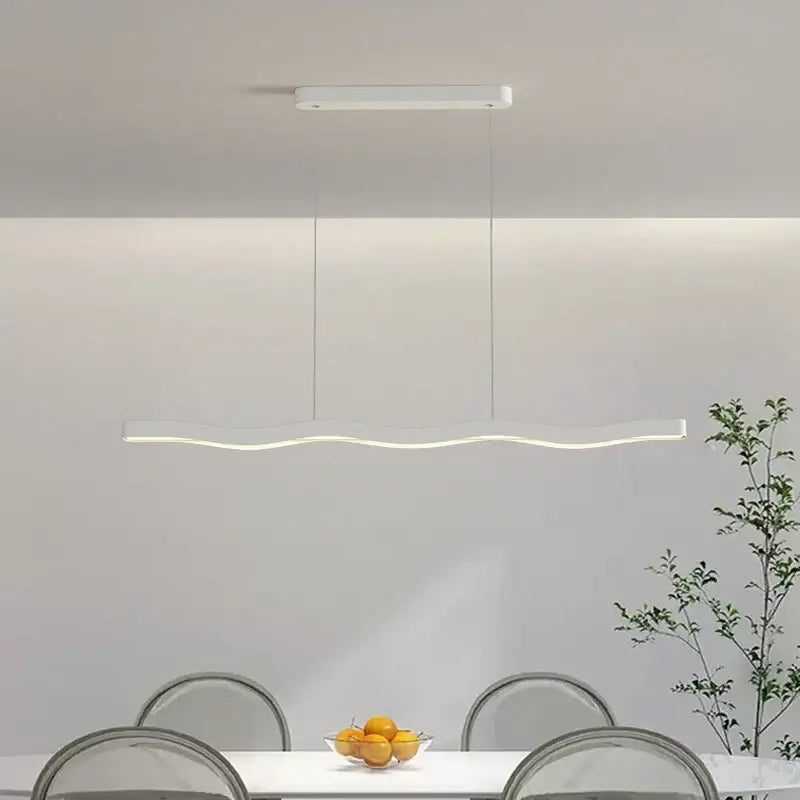Modern wavy white cream style led ceiling lamp with sleek wavy design for living room decorbites cream style decor