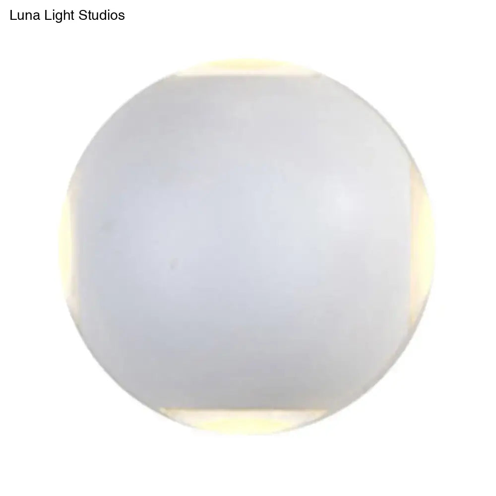Modern white 4 light dome wall sconce with frosted spherical glass and soft glow 110v-120v lamp for bedroom lighting