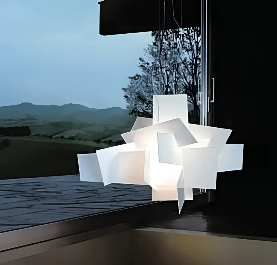 Modern white abstract led pendant lamp made of translucent material for living room decorbites big bang led lighting