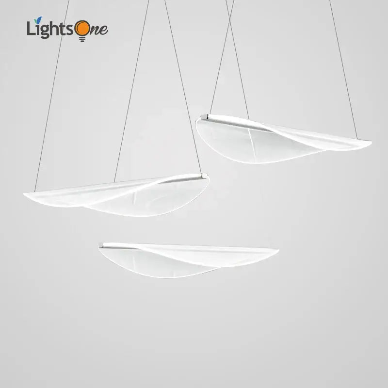 Modern white acrylic leaf pendant lights with sleek curved designs by decorbites for dining room pendant lights decor