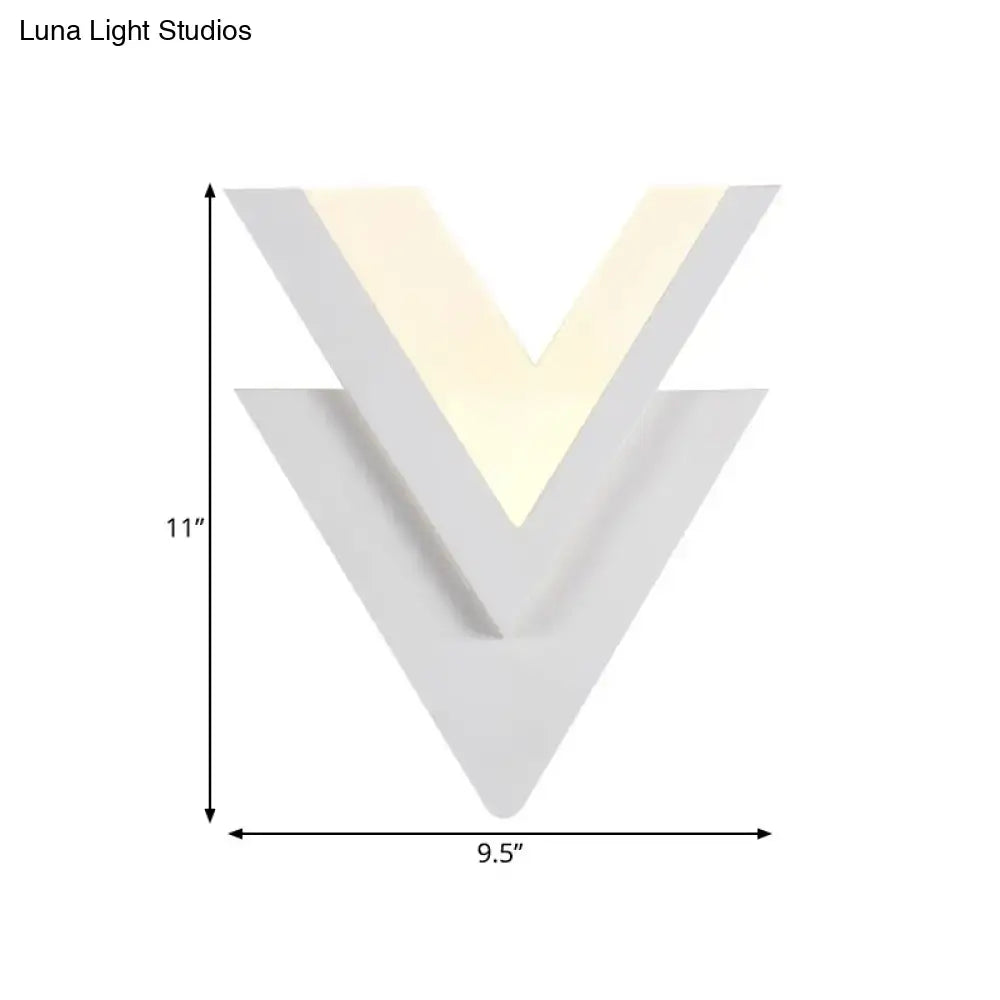 Modern white acrylic sconce light with layered gray panels and warm white glow ideal for bedroom lighting