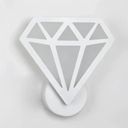 Modern white acrylic led wall sconce with minimalist geometric cutout design for childrens bedroom decor by decorbites acrylic