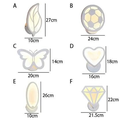 Modern white acrylic led wall sconce with leaf shape and glossy veining details for childrens bedroom decorbites acrylic led decor
