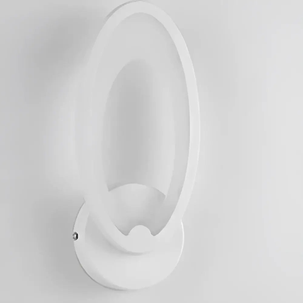 Modern white oval wall sconce made of decorbites acrylic led with sleek design for childrens bedroom decor