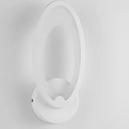 Modern white oval wall sconce made of decorbites acrylic led with sleek design for childrens bedroom decor