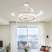 Modern white adjustable blade ceiling fan with integrated led lighting and sleek curved blades for living room decorbites adjustable blade ceiling