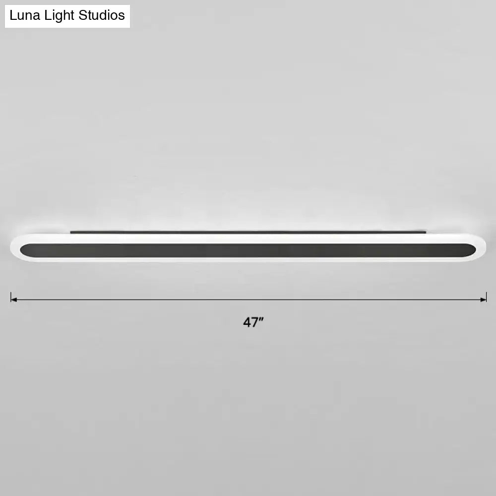 Modern white and black acrylic bar wall lamp with sleek linear design for corridor lighting 110v-120v 220v-240v
