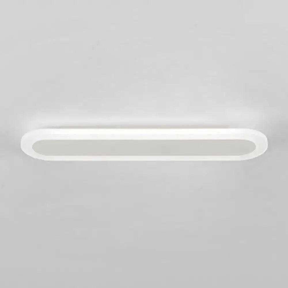 Modern white and black acrylic bar wall lamp with oval led ceiling light design for 110v 240v corridor use