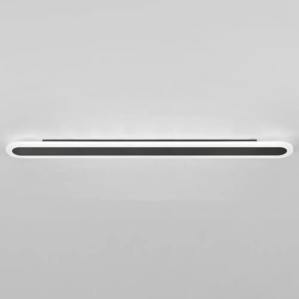 Modern white and black acrylic bar wall lamp with sleek frame and black panel compatible with 110v-120v 220v-240v use