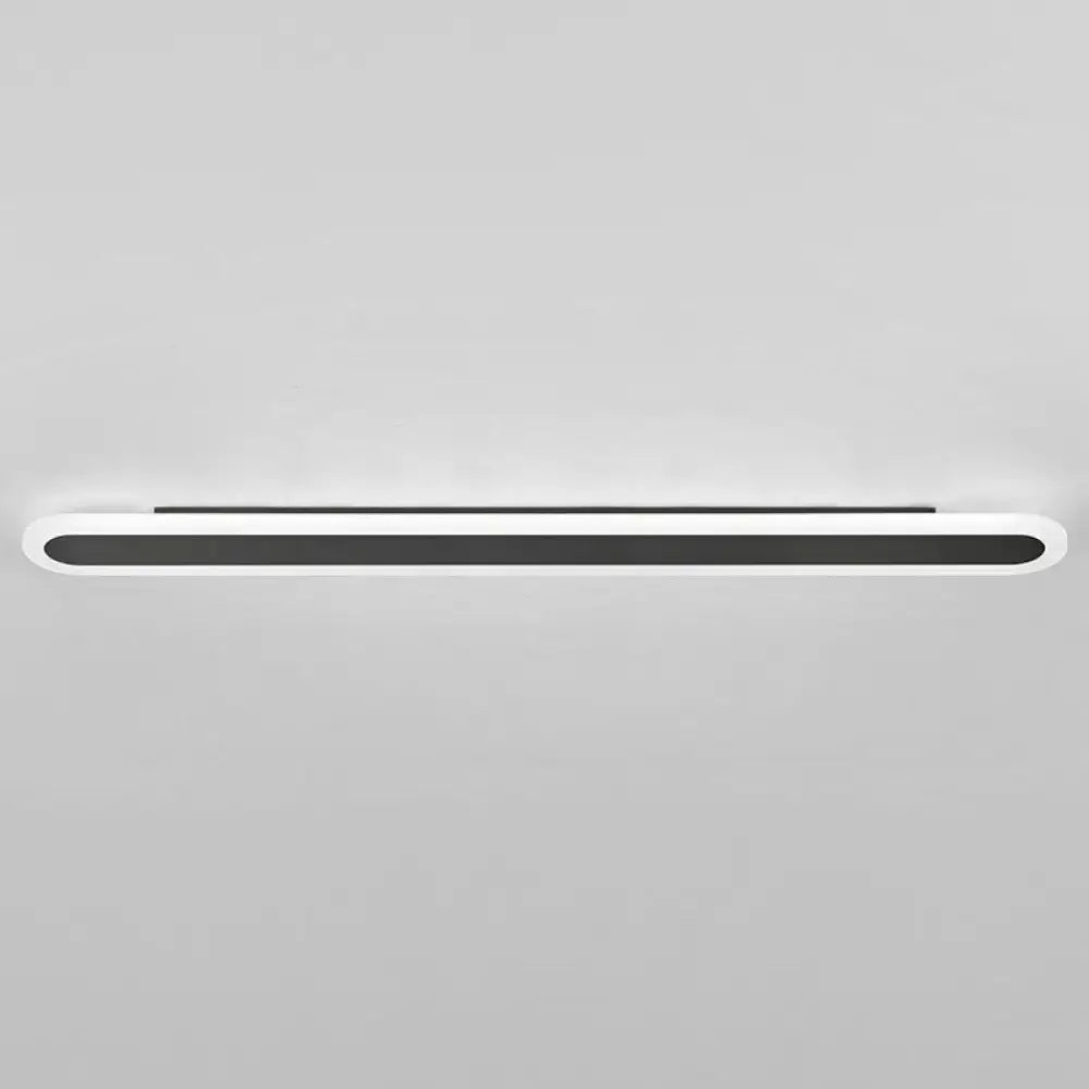 Modern white and black acrylic bar wall lamp with sleek linear design for corridor lighting 110v-120v 220v-240v