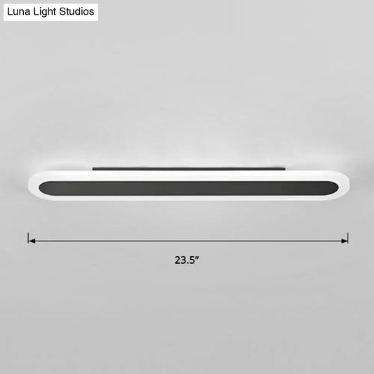 Modern white and black acrylic bar wall lamp with a sleek design featuring a black illuminated strip 110v-120v 220v-240v