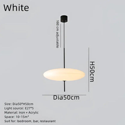 Modern white and black acrylic pendant light with sleek iron design and adjustable 100 cm hanging length for kitchen decorbites black acrylic pendant