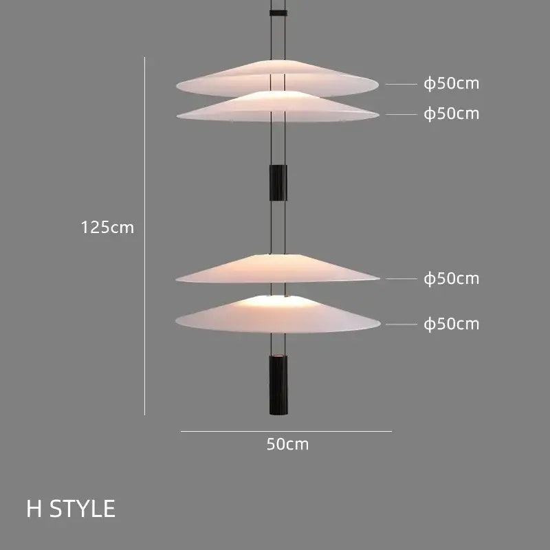 Modern white and black circular pendant light with four frosted glass shades on black rods for dining room decorbites circular pendant