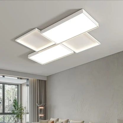 Modern white rectangular led ceiling light fixture with sleek minimalist design for dining room decorbites elegant chandelier