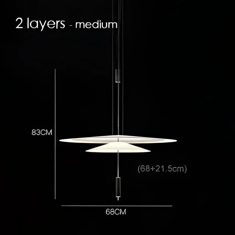 Modern white and black flying saucer pendant light with sleek concentric circular shades for dining room decorbites flying saucer pendant