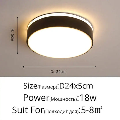Modern white and black led ceiling light with sleek black frame and warm white illumination for corridor decorbites ceiling light