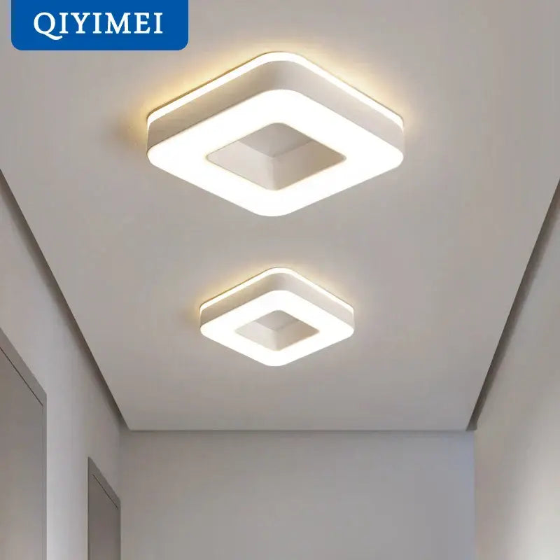 Modern white and black ceiling light with sleek minimalist design and soft glowing edges decorbites led ceiling light