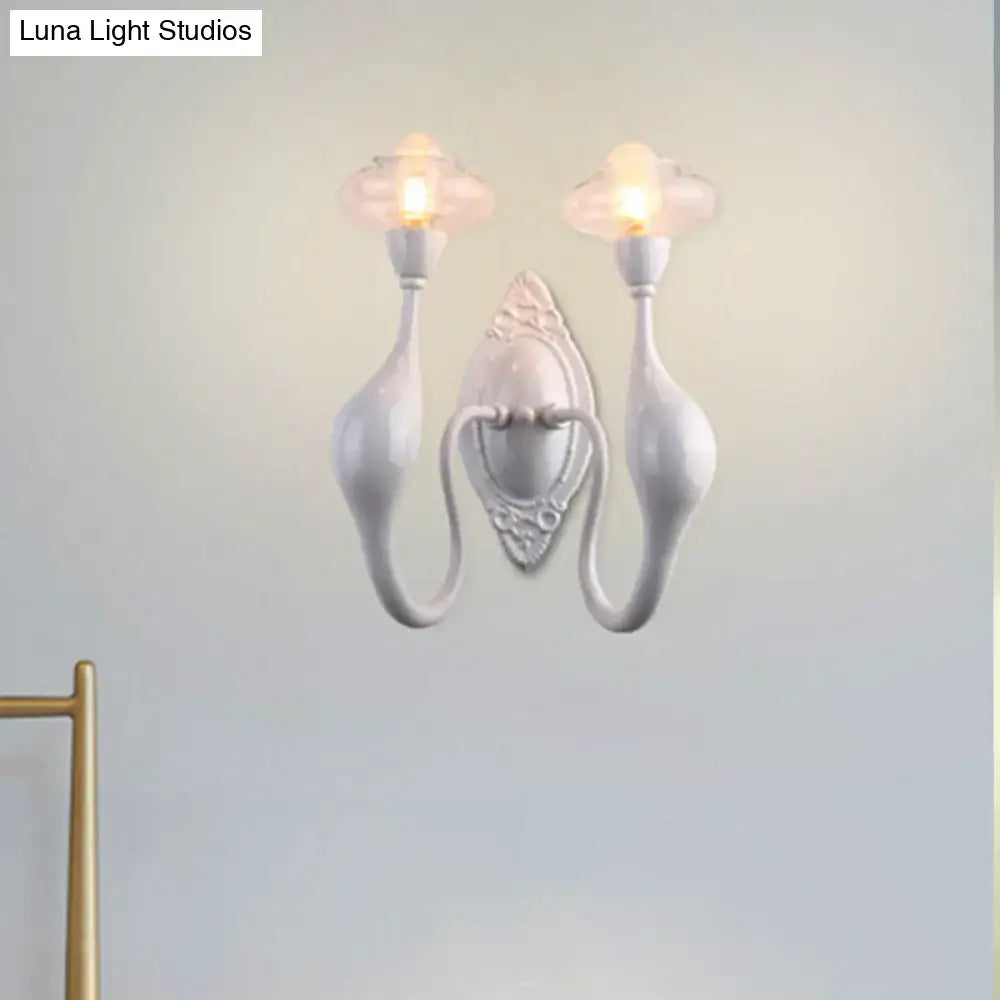 Modern white ceramic cloud sconce light with clear glass oval frosted shades for 220v-240v 110v-120v use