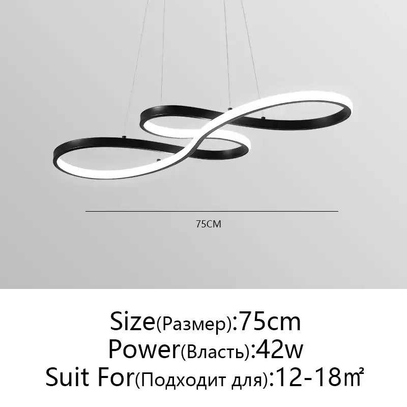 Modern white circle led chandelier with black and white infinity pendant light by decorbites circle led for living room decor