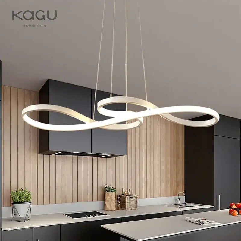 Modern white infinity pendant light with sleek minimalist design for living room decorbites circle led chandelier