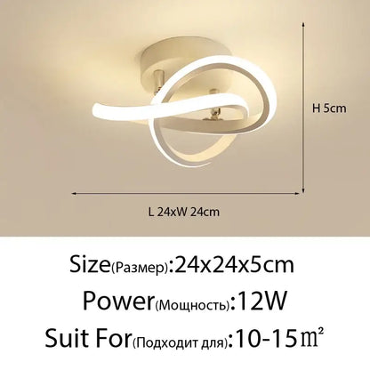 Modern white cloud ceiling chandelier with sleek intertwined circular led design for bedroom or living room decorbites cloud ceiling