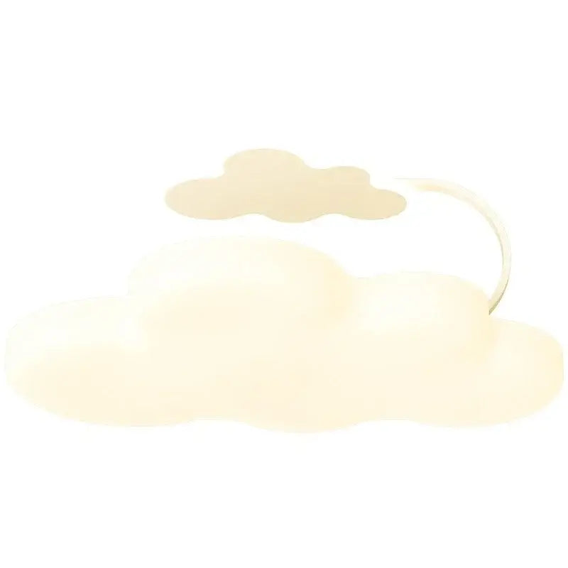 Cream-colored cloud ceiling light with curved metallic arm modern white cloud ceiling lights led nursery lamp decorbites cloud ceiling