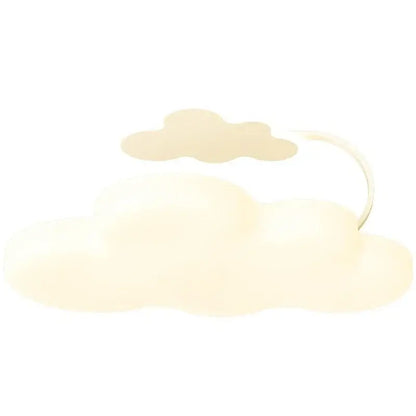 Cream-colored cloud ceiling light with curved metallic arm modern white cloud ceiling lights led nursery lamp decorbites cloud ceiling