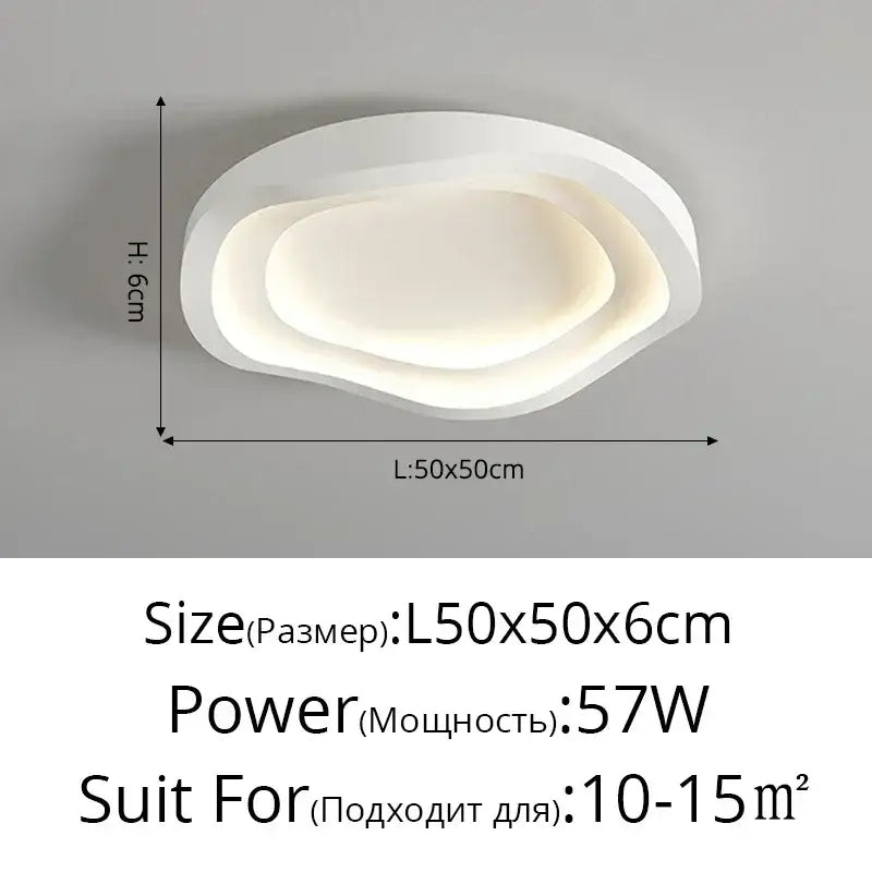 Modern white oval cloud ceiling lights with layered curved design and warm glow for living room decorbites designer ceiling lights