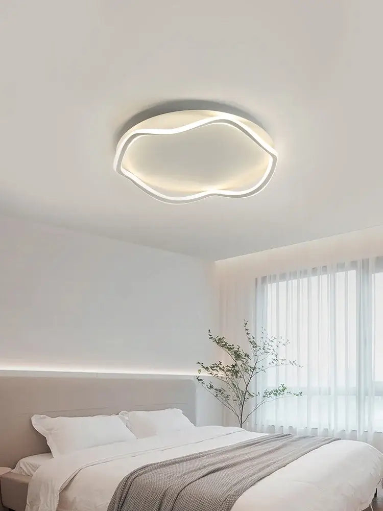 Modern white cloud shaped led ceiling lamp with sleek minimalist design for bedroom ceiling and bedroom ceiling lamp