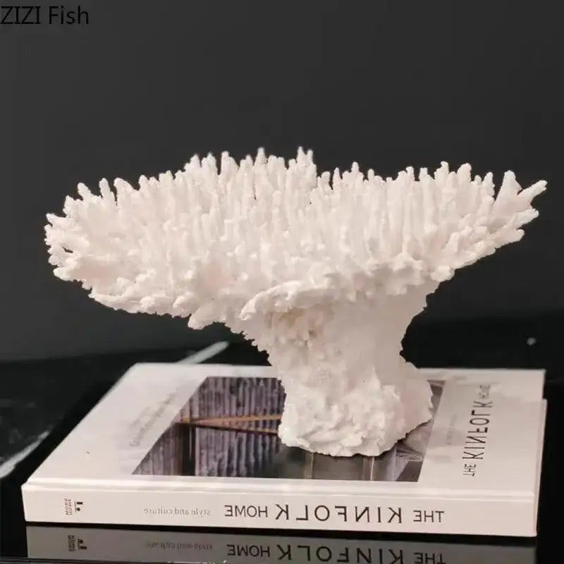 Modern white coral tree decorative ornament sculpture for living room featuring a white coral tree design by decorbites coral tree