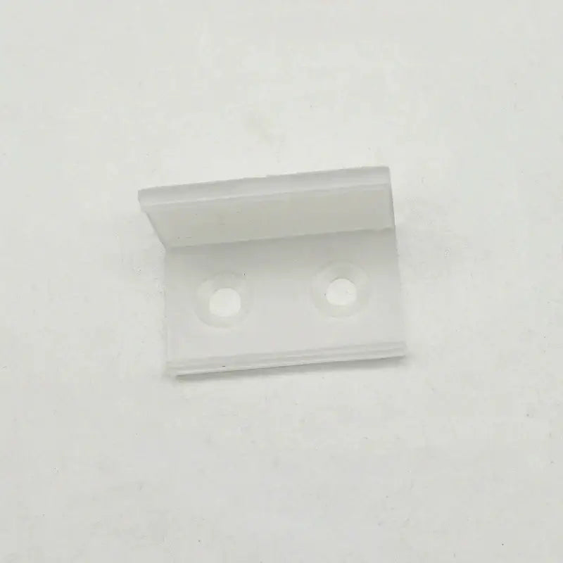 White plastic l-shaped bracket with two circular holes for modern white corner aluminum profile for led strip lights