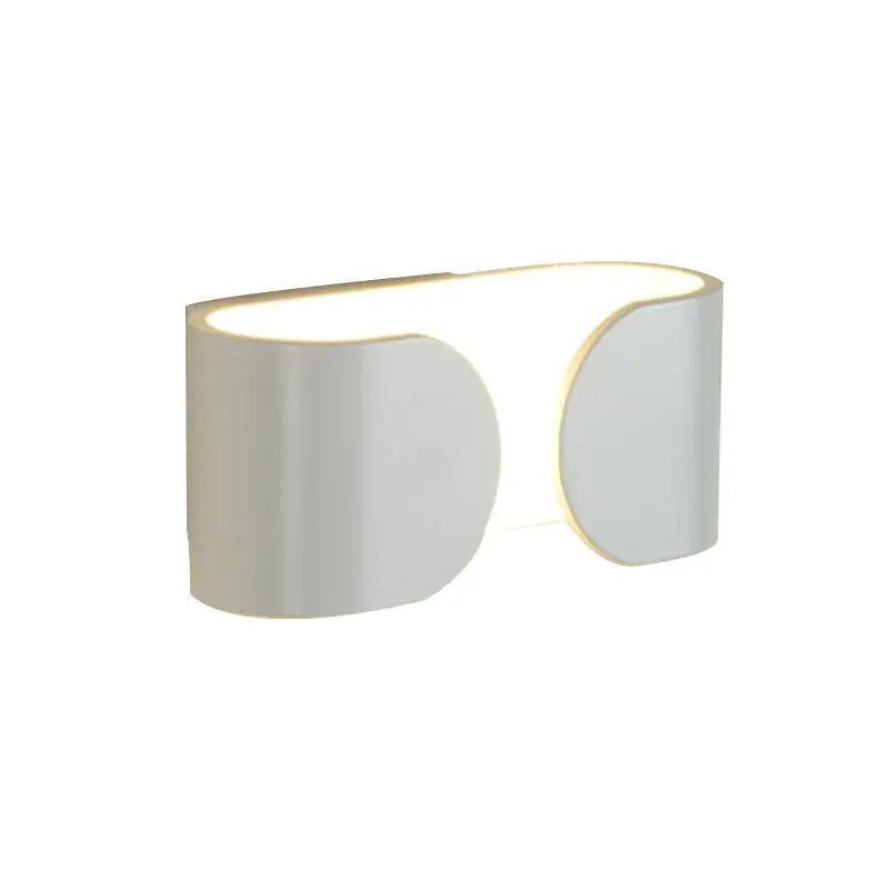Modern white curved led wall light with sleek design providing soft ambient lighting for bedroom wall light use