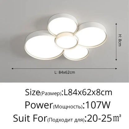 Modern white cylinder led chandelier light featuring five circular led panels as decorbites cylinder led fixture