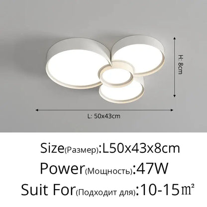 Modern white cylinder led chandelier light featuring three overlapping circular lamp heads for living room decorbites cylinder led