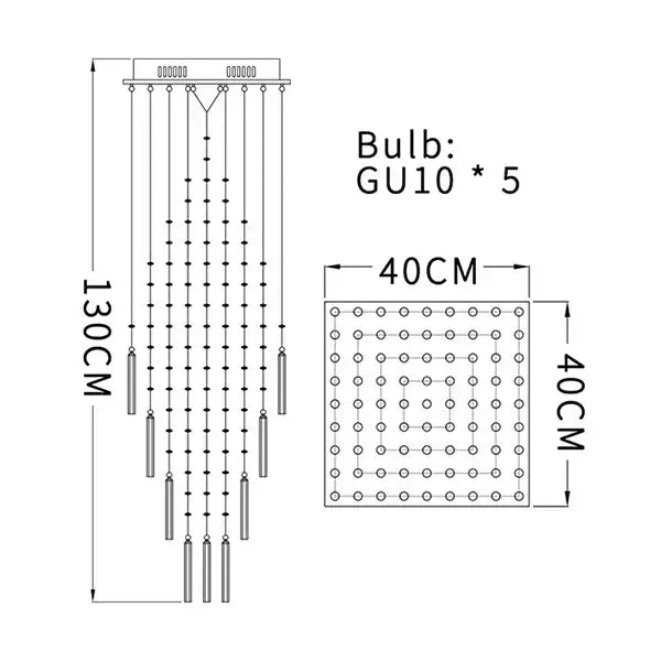 Modern white geometric decorbites crystal ceiling chandelier with five gu10 bulbs and sleek metallic rods for living room light
